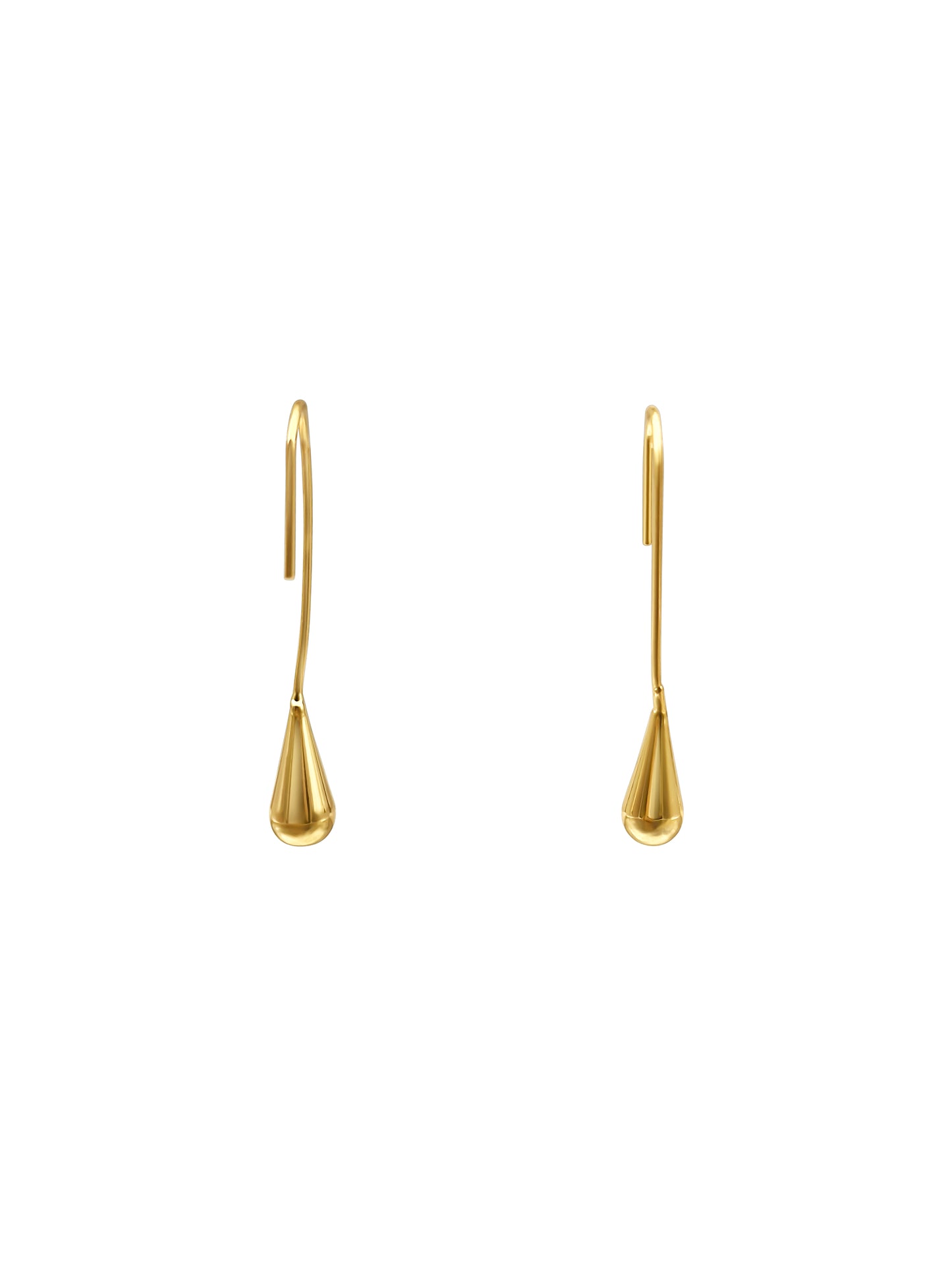 Gold Long Teardrop Earrings