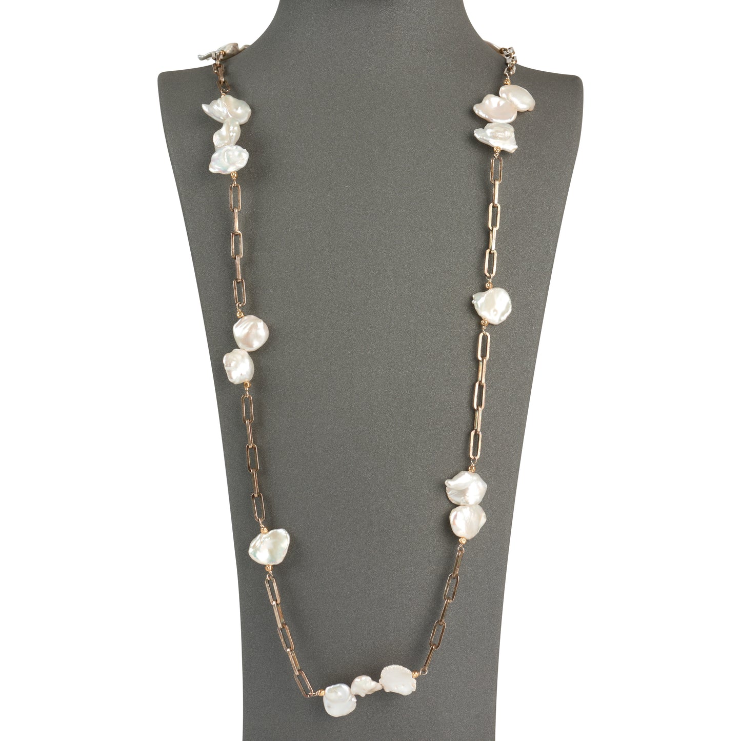 Baroque Pearl on Chain Necklace