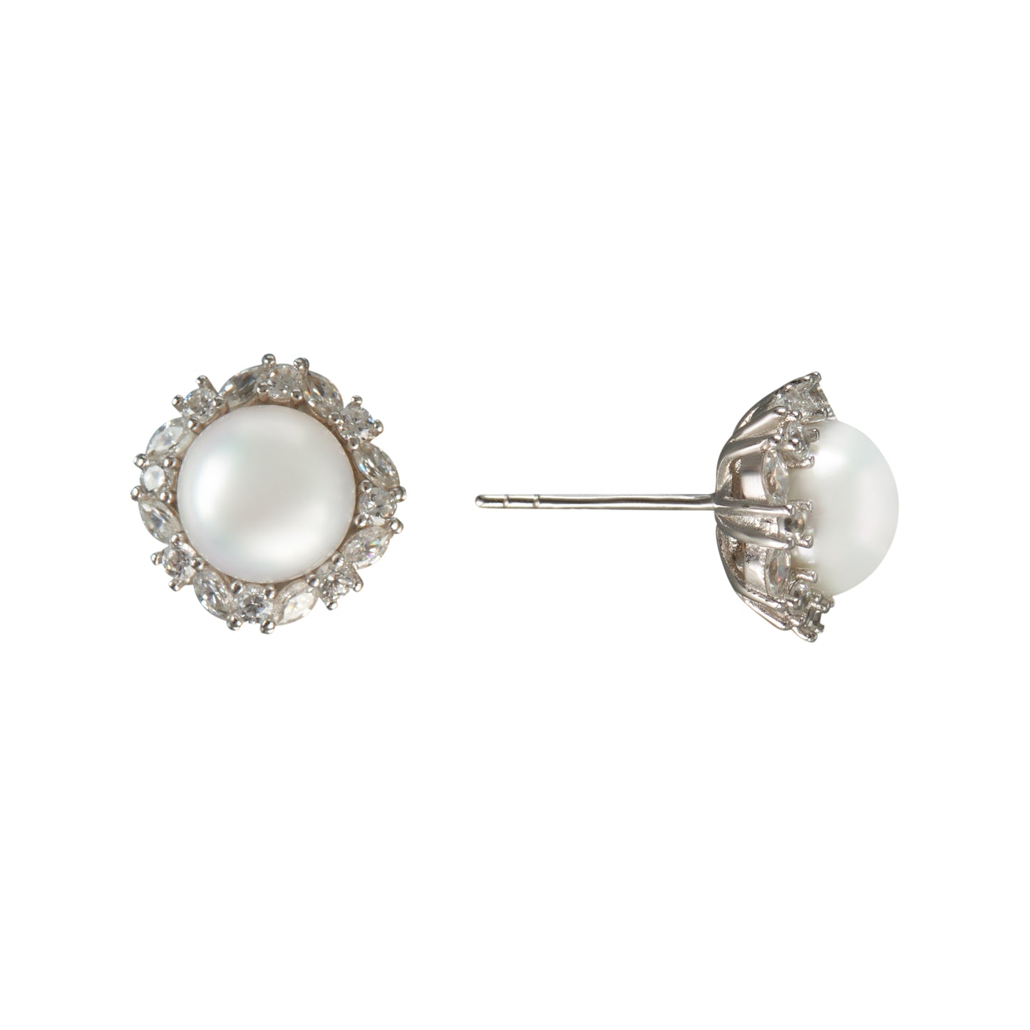 Laureate Crowned Stud Earrings