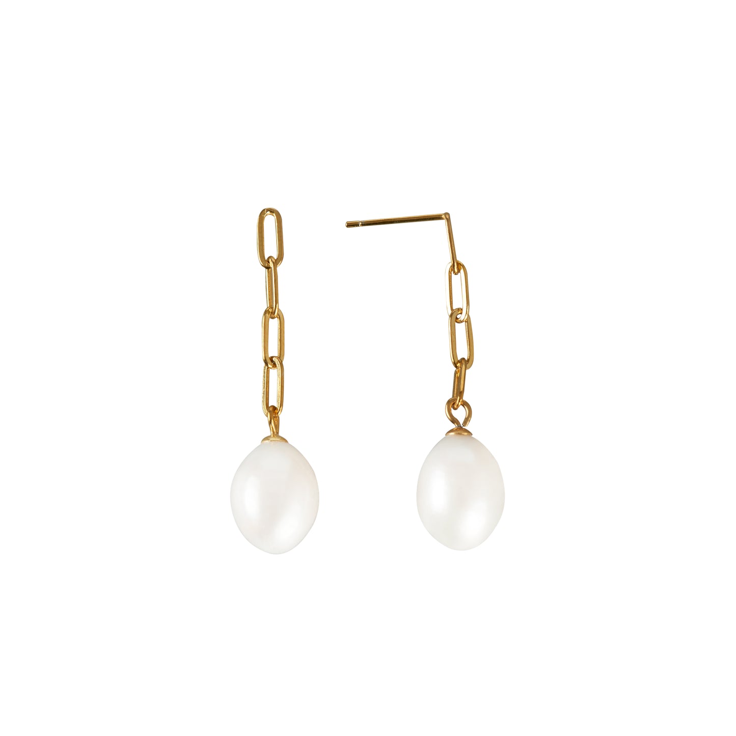 Gold-plated Chain Drop Earrings