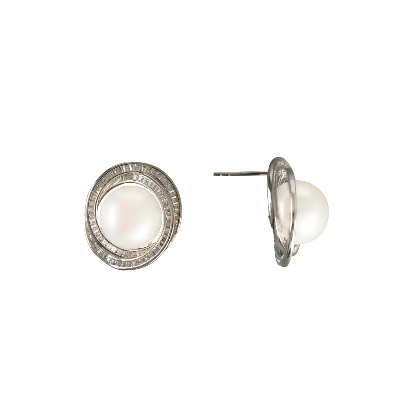 Double Spiral Stud Earrings