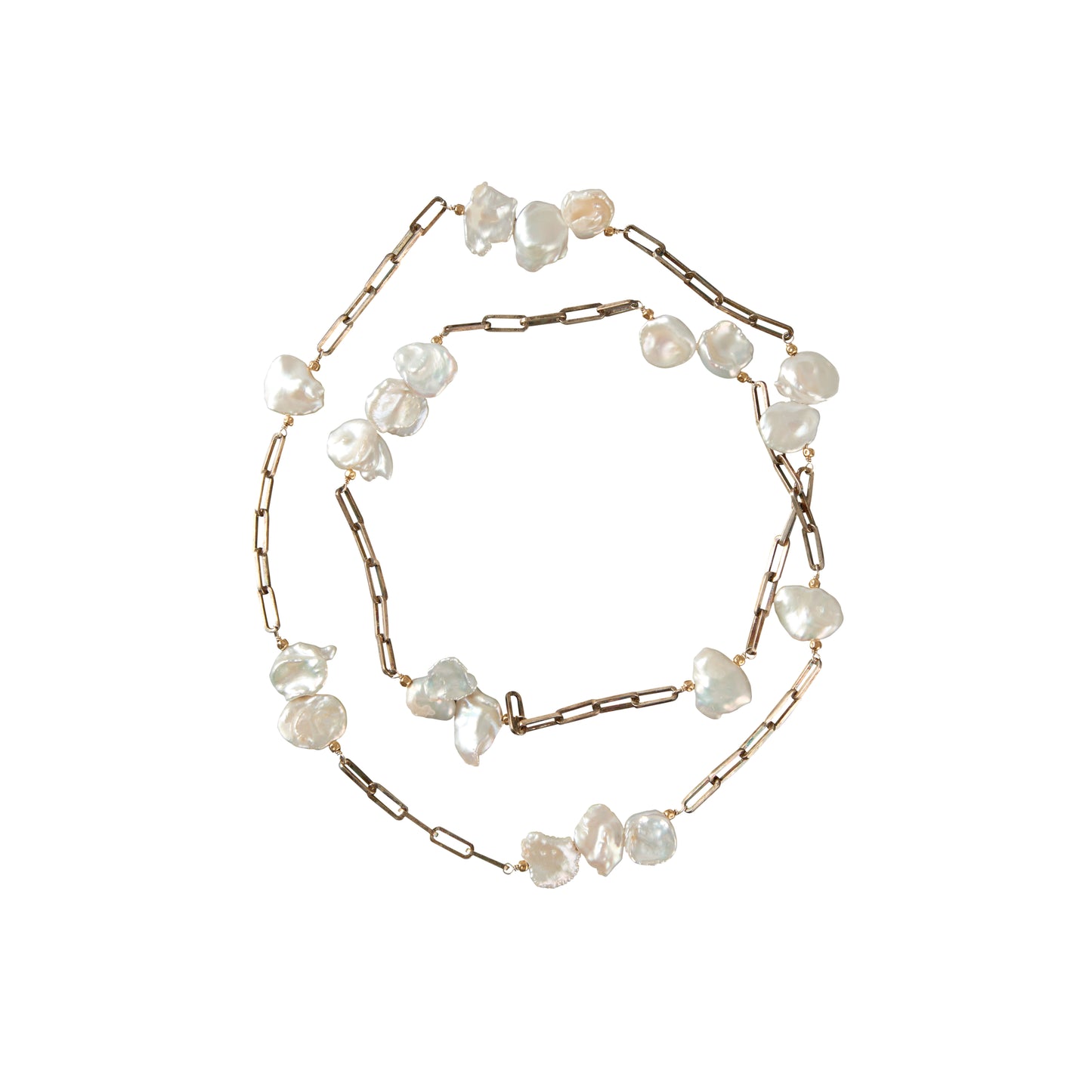 Baroque Pearl on Chain Necklace