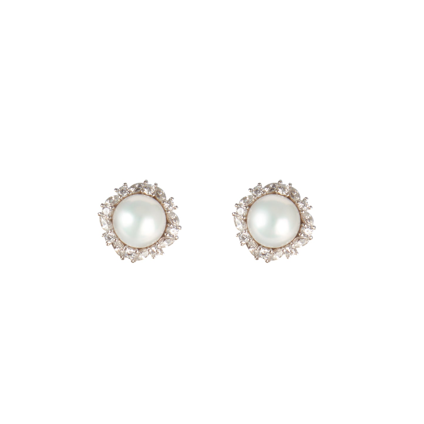 Laureate Crowned Stud Earrings