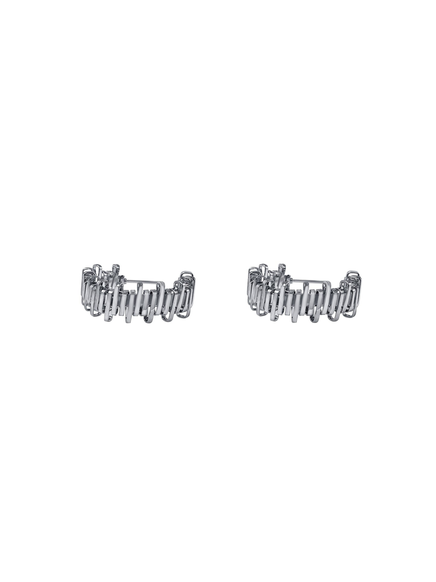 Golden Baguette Huggie Hoop Earrings