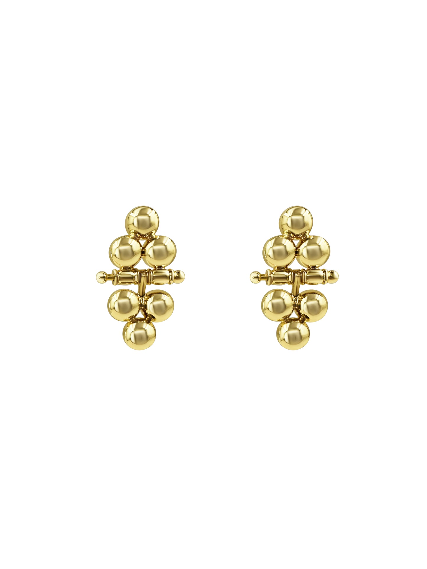 Gold Bubble Cluster Studs