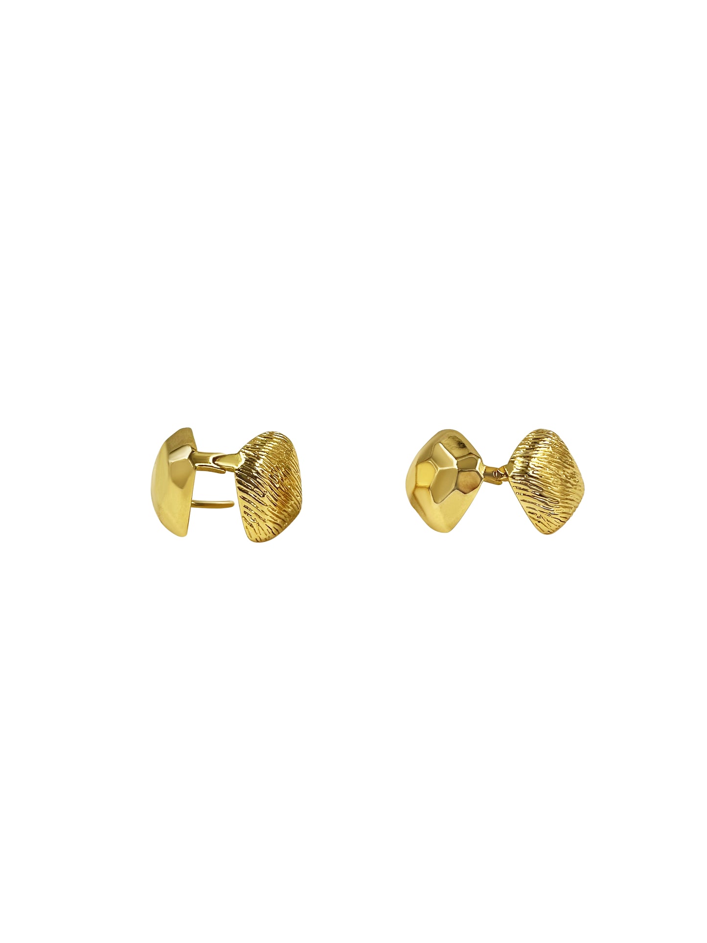 Reversible Square Dome Stud Earrings