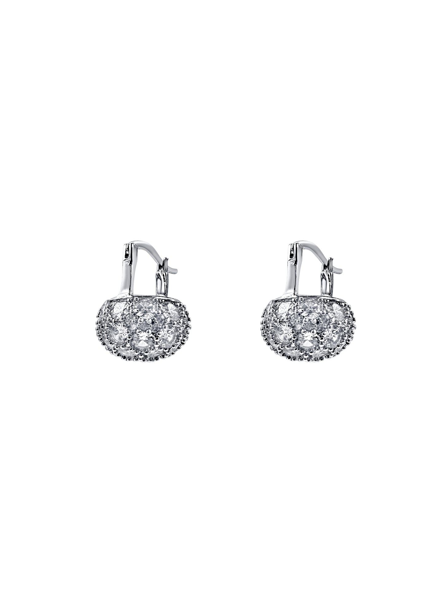 Crystal Pavé Cluster Earrings