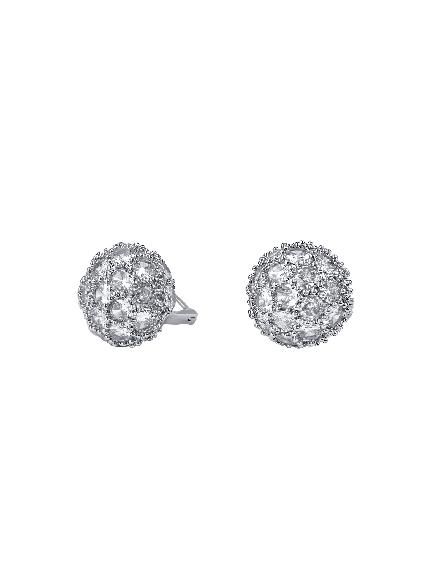 Crystal Pavé Cluster Earrings