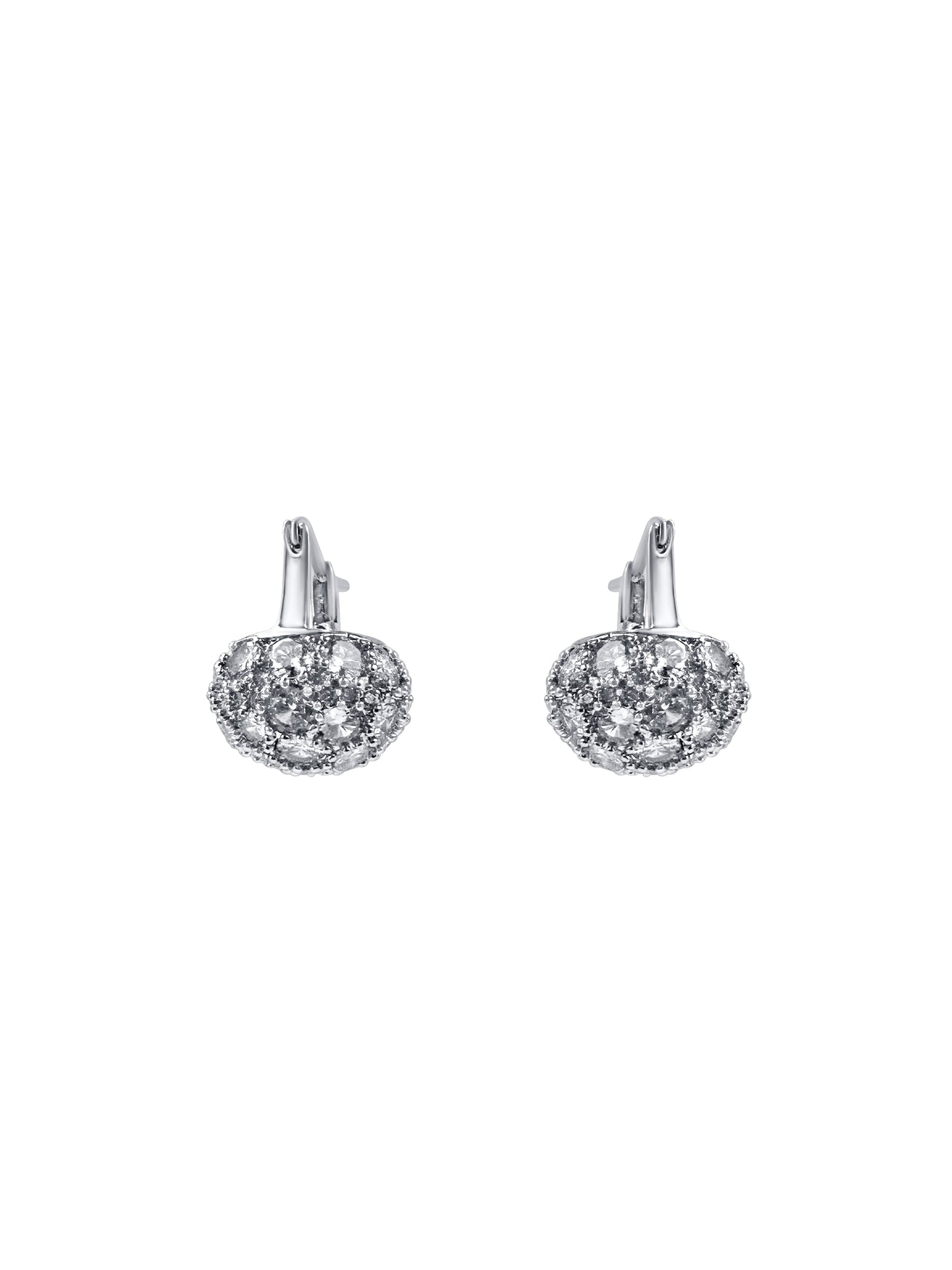 Crystal Pavé Cluster Earrings