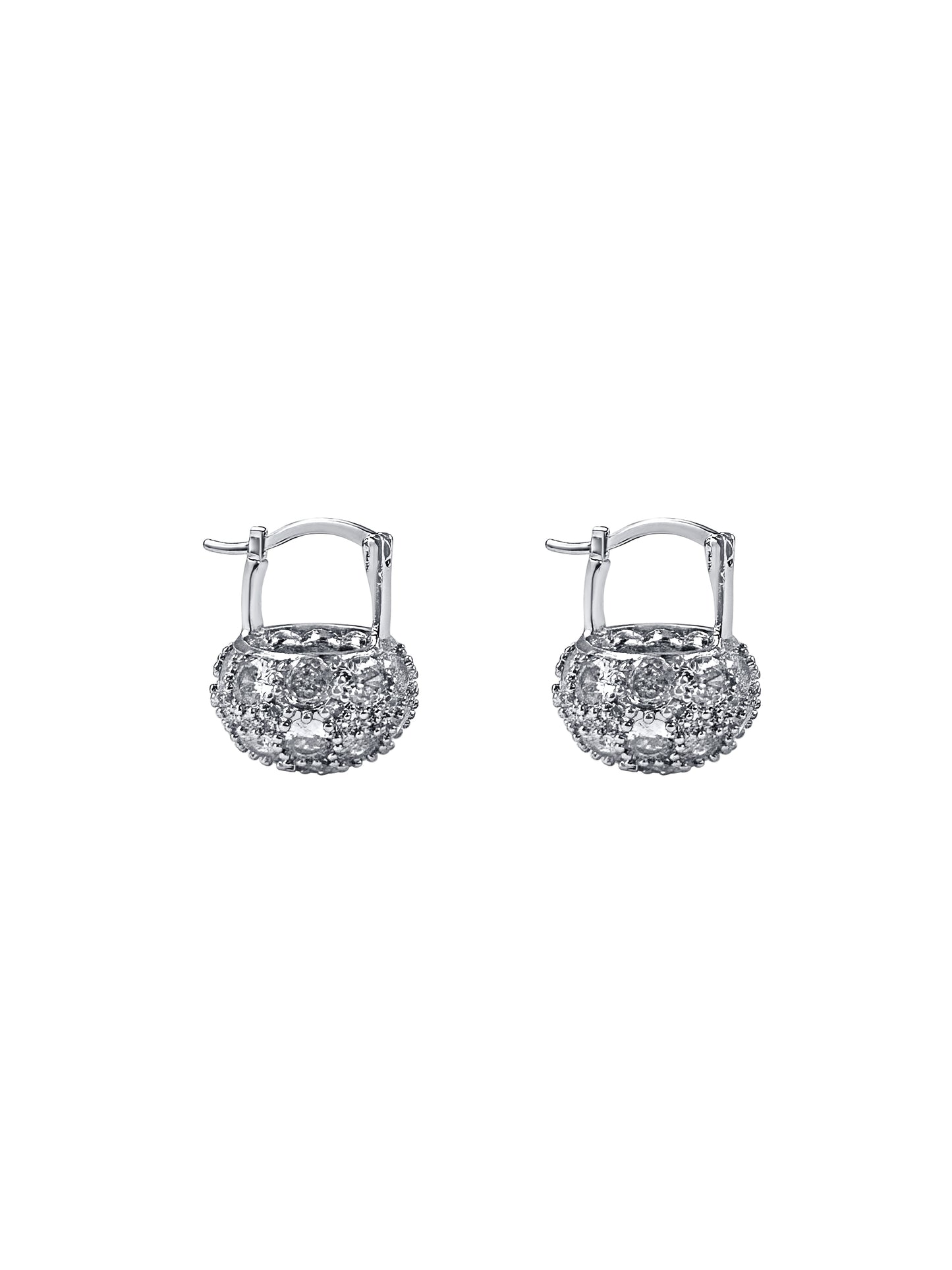 Crystal Pavé Cluster Earrings