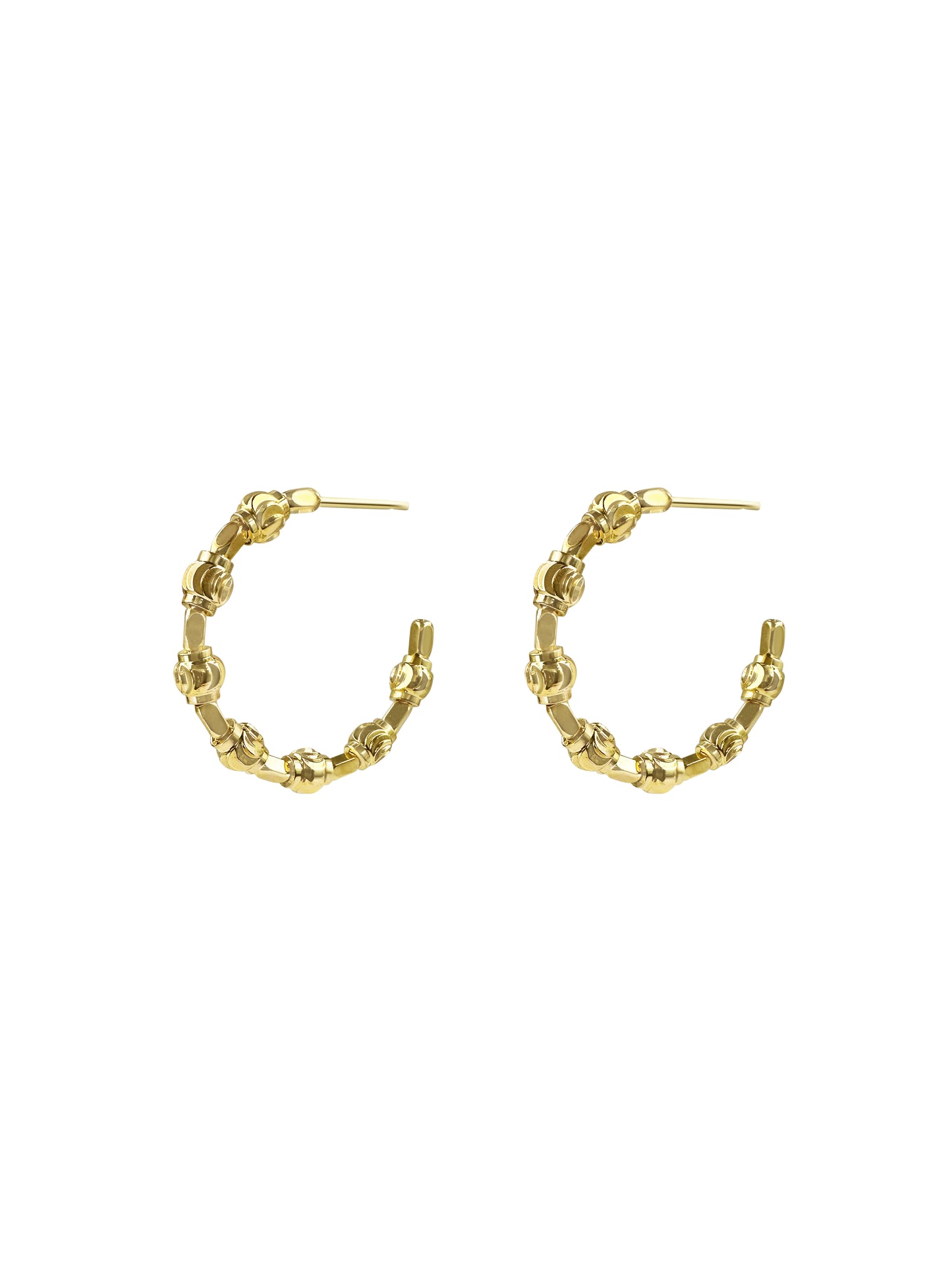 Gold Knotted Hoop Earrings