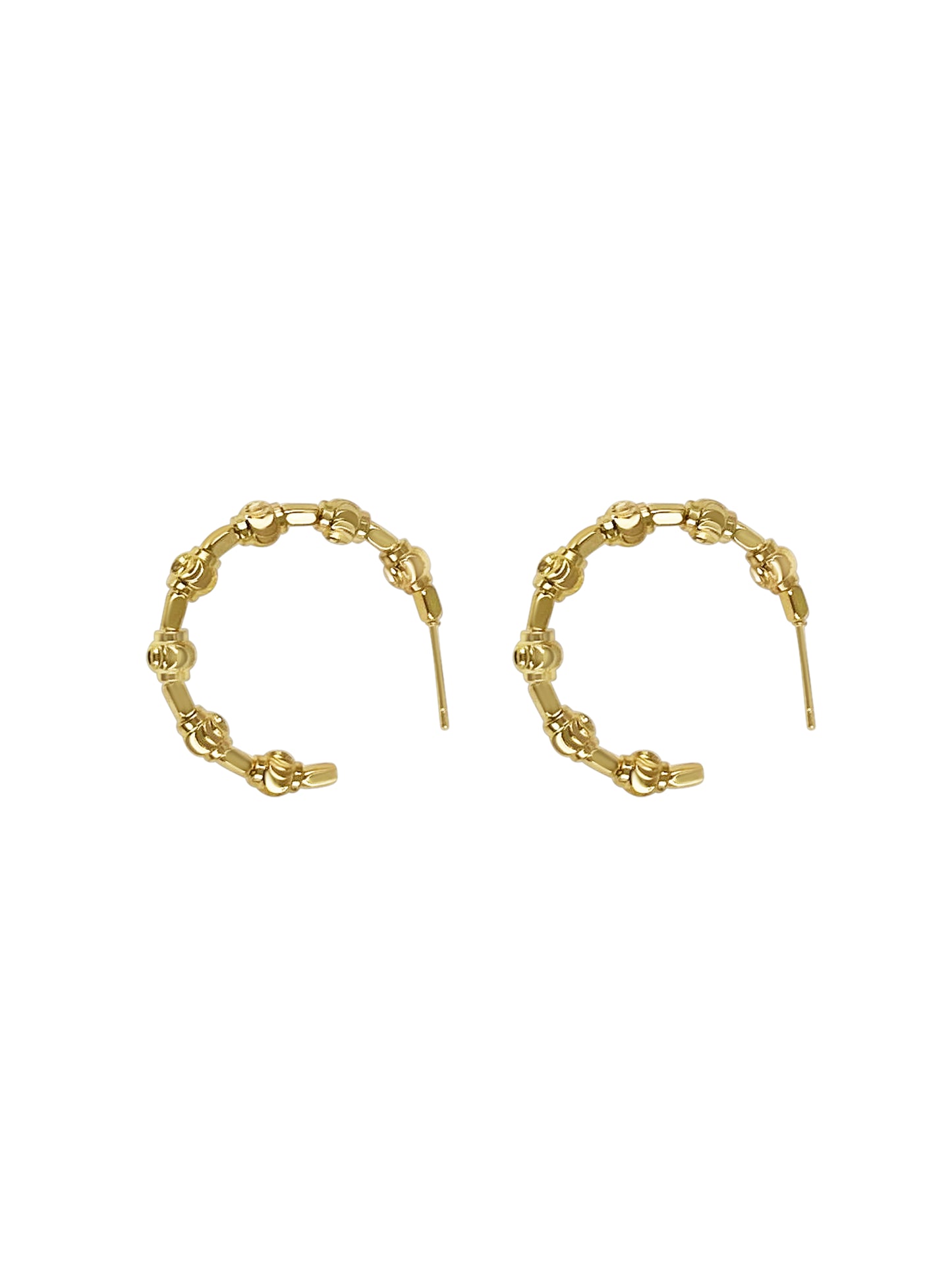 Gold Knotted Hoop Earrings