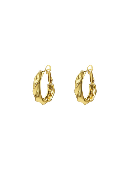 Twisted Gold Hoop Earrings