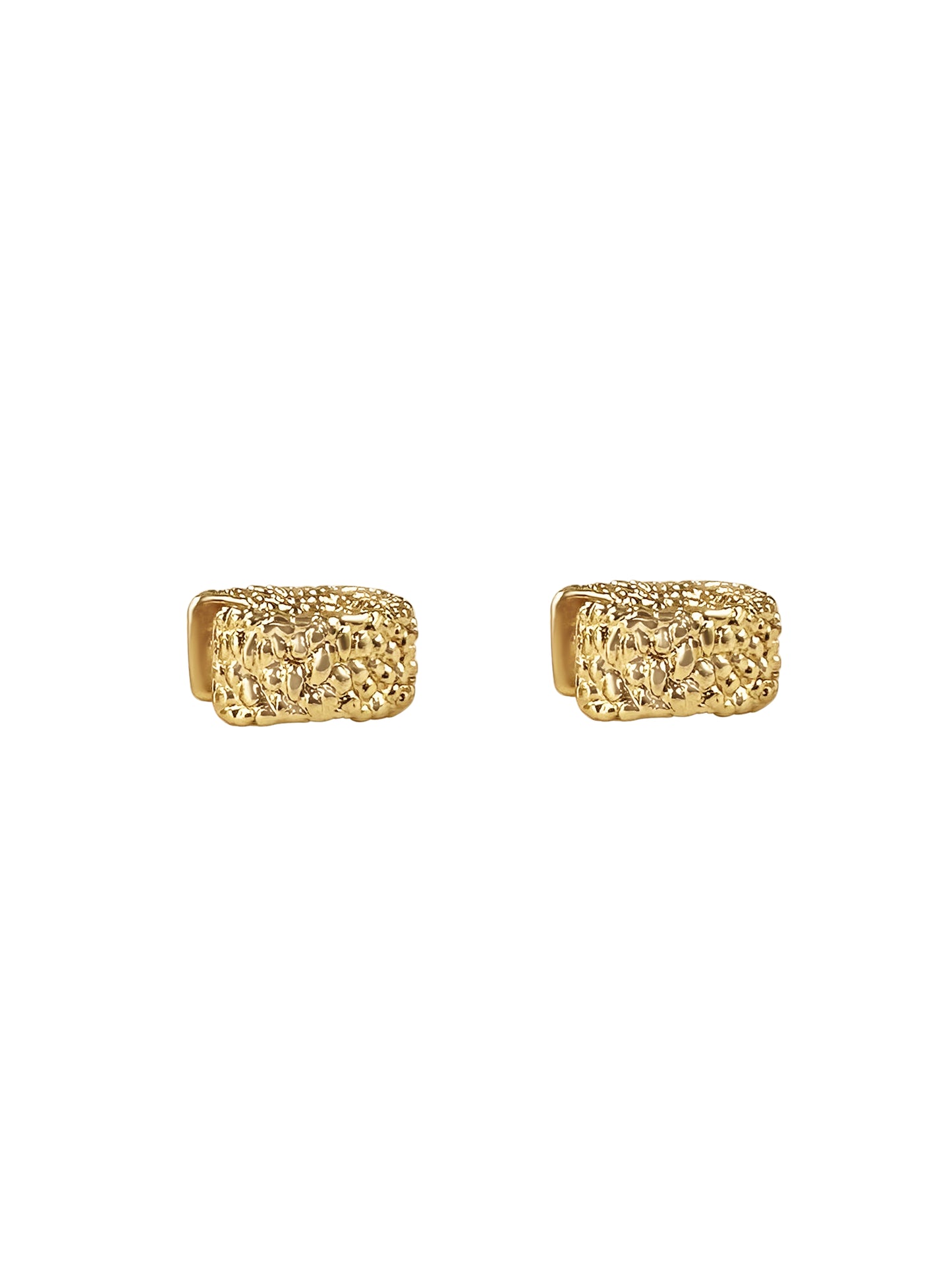 Textured Gold Hoop Earrings