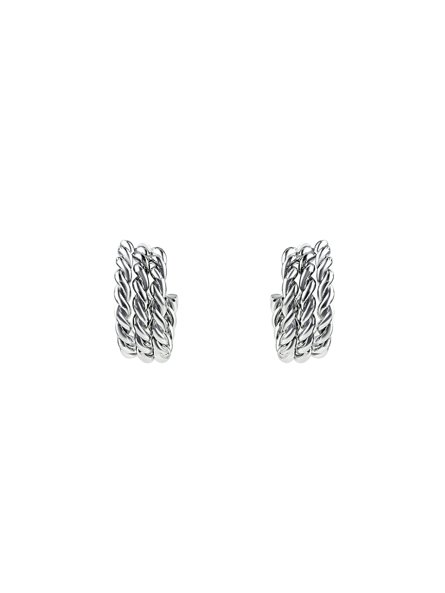 Twisted Chain Hoop Earrings