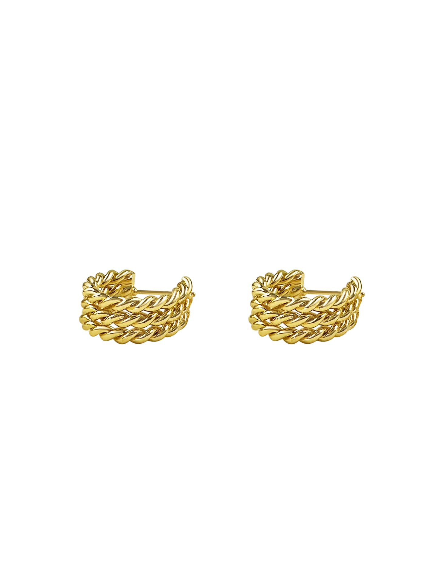 Twisted Chain Hoop Earrings