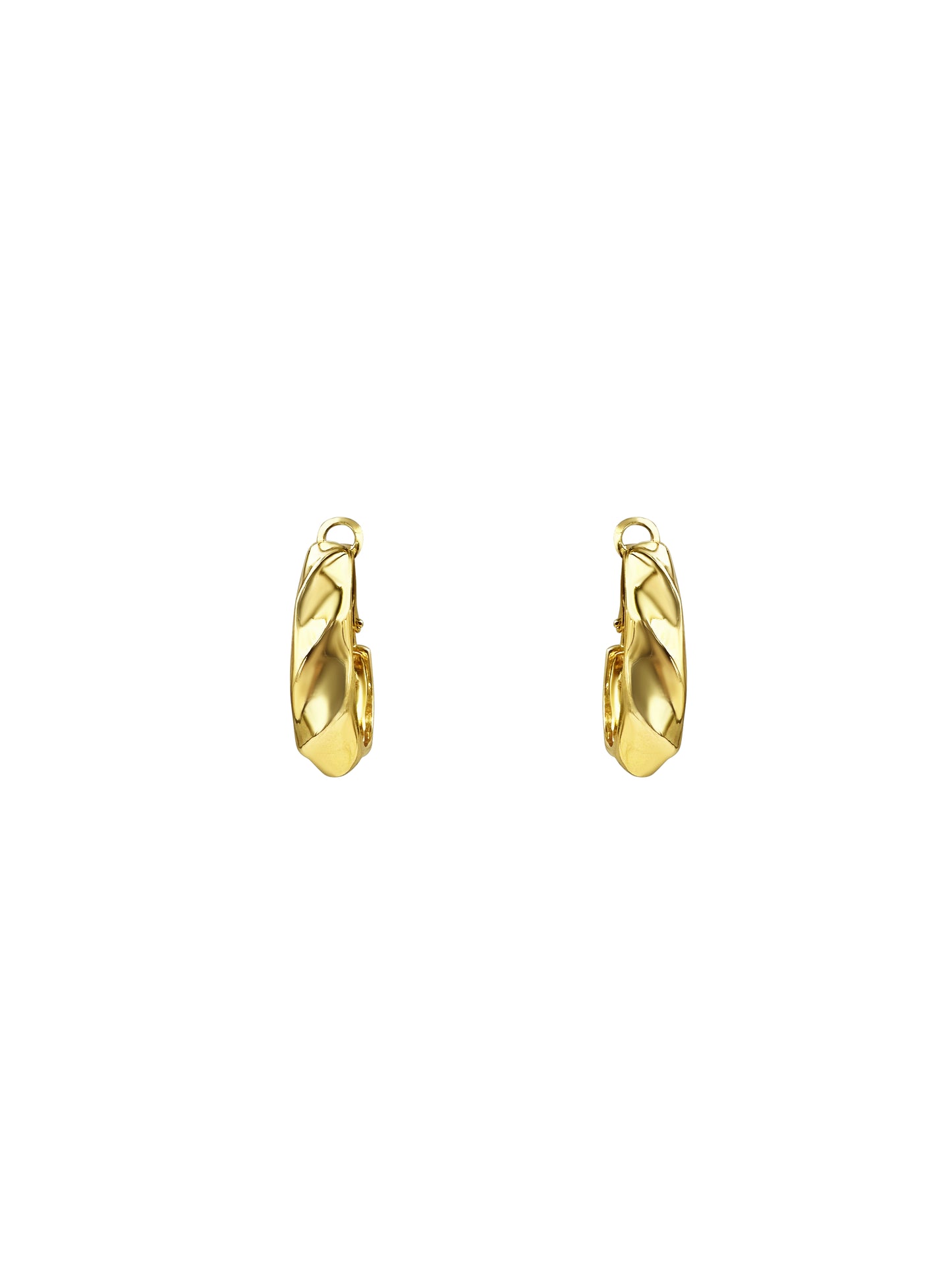 Twisted Gold Hoop Earrings